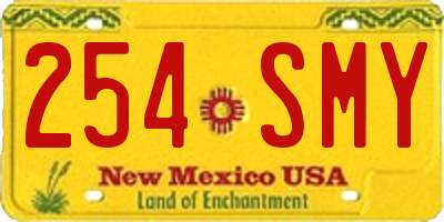 NM license plate 254SMY