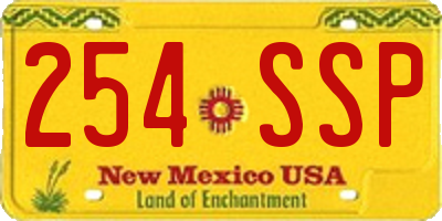 NM license plate 254SSP