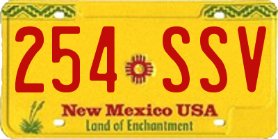 NM license plate 254SSV