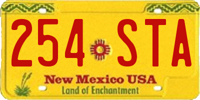 NM license plate 254STA