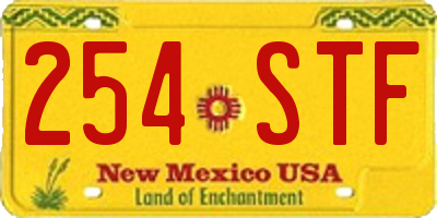 NM license plate 254STF