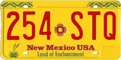 NM license plate 254STQ