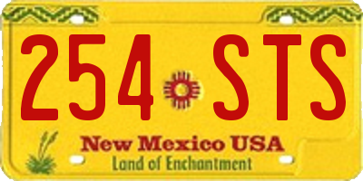 NM license plate 254STS