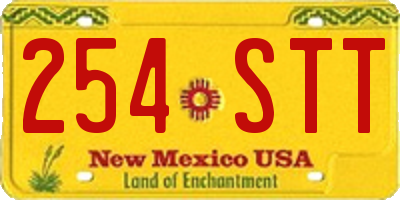 NM license plate 254STT