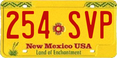 NM license plate 254SVP