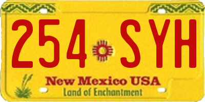 NM license plate 254SYH