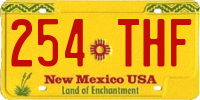NM license plate 254THF