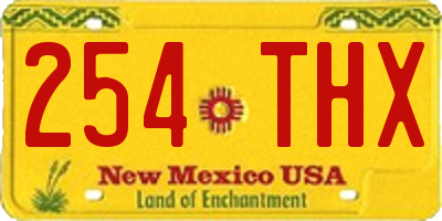 NM license plate 254THX