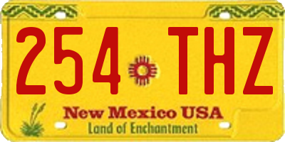 NM license plate 254THZ