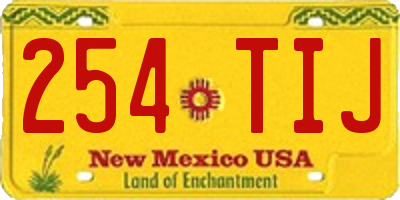 NM license plate 254TIJ