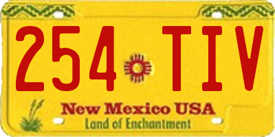 NM license plate 254TIV