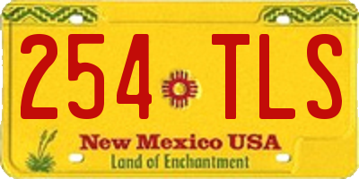 NM license plate 254TLS