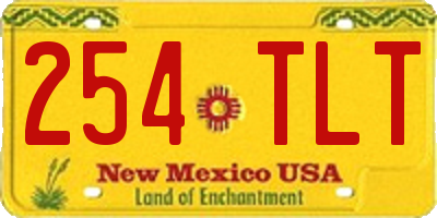 NM license plate 254TLT