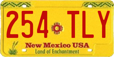 NM license plate 254TLY