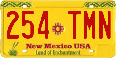 NM license plate 254TMN