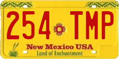 NM license plate 254TMP