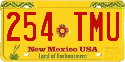 NM license plate 254TMU