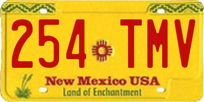 NM license plate 254TMV