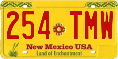 NM license plate 254TMW