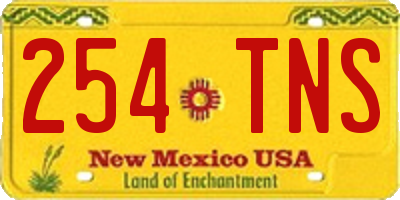 NM license plate 254TNS