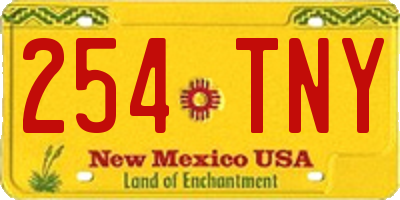 NM license plate 254TNY