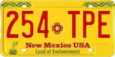 NM license plate 254TPE