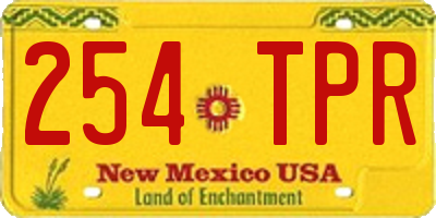 NM license plate 254TPR