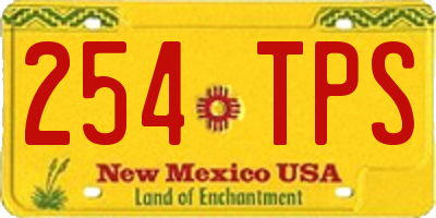 NM license plate 254TPS