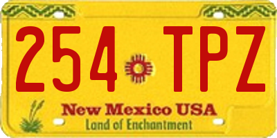 NM license plate 254TPZ