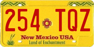 NM license plate 254TQZ