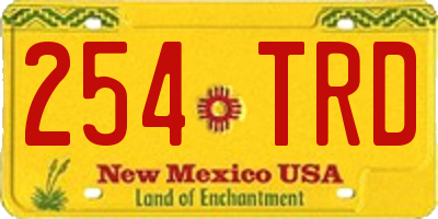NM license plate 254TRD