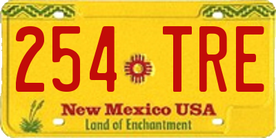 NM license plate 254TRE