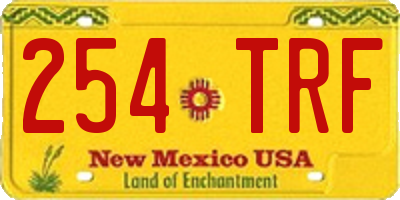 NM license plate 254TRF