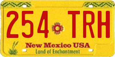 NM license plate 254TRH