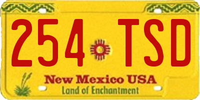 NM license plate 254TSD