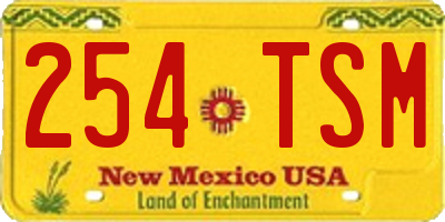 NM license plate 254TSM
