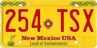 NM license plate 254TSX