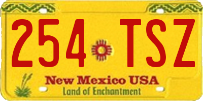 NM license plate 254TSZ