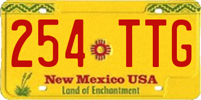NM license plate 254TTG