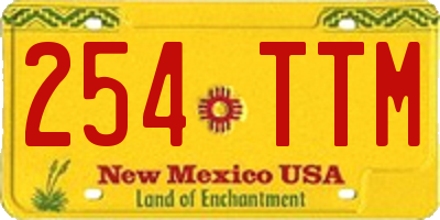 NM license plate 254TTM