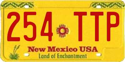 NM license plate 254TTP