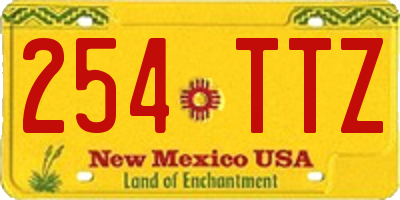 NM license plate 254TTZ