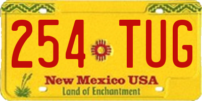NM license plate 254TUG