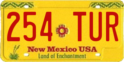 NM license plate 254TUR