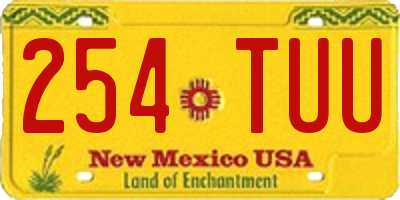 NM license plate 254TUU