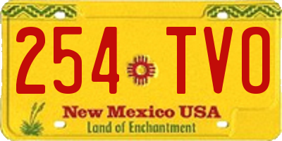 NM license plate 254TVO