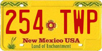 NM license plate 254TWP