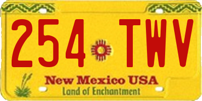 NM license plate 254TWV