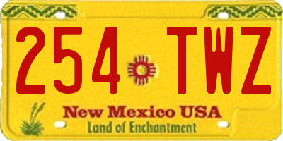 NM license plate 254TWZ