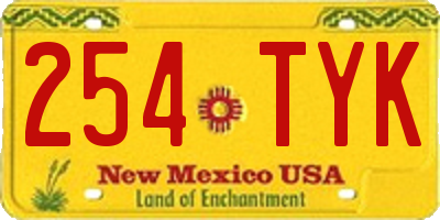 NM license plate 254TYK